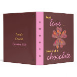 Personalized dessert cookbook 3 ring binders
