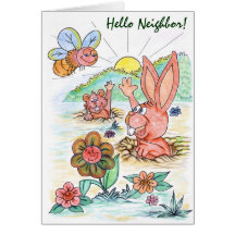 Personalized Easter Card with Bunny