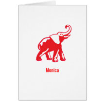 Personalized Elephant note cards