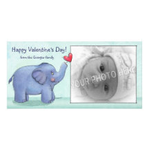 Personalized Elephant Valentine's Day Photo Cards