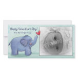 Personalized Elephant Valentine's Day Photo Cards