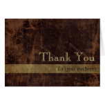 Personalized Executive Brown/Gold Thank You Cards