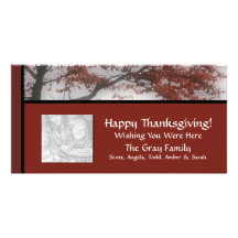 Personalized Fall Thanksgiving Wish You Were Here Photo Cards