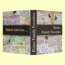 Personalized family recipe binder binders