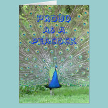 Personalized FATHERS DAY CARD "PROUD AS A PEACOCK" cards