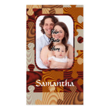 Personalized faux wood jigsaw business card templates
