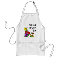 Personalized Floral Art Gardener Saying Apron