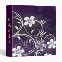 PERSONALIZED Floral aVERY BINDERS