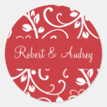 Personalized Floral Vine Envelope Sticker Seal