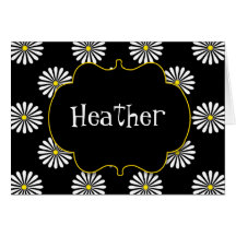 Personalized Flower Power Brights Note Card