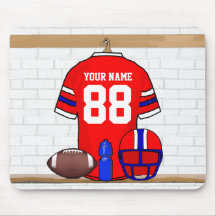 Personalized Football Grid Iron Jersey Mouse Pads