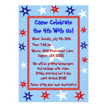 Personalized Fourth of July Party Invite