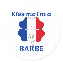 Personalized French Kiss Me I'm Barbe Stickers