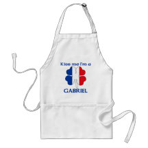 Personalized French Kiss Me I'm Gabriel Aprons