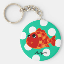 Personalized Funny Goldfish Cartoon Key Chains