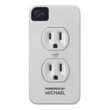 Personalized Funny Power Outlet iPhone 4 Covers