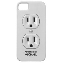 Personalized Funny Power Outlet iPhone 5 Cases