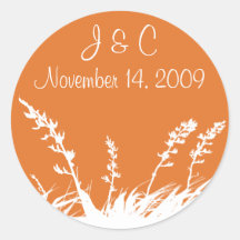 Personalized Garden Silhouette Envelope Seal Sticker