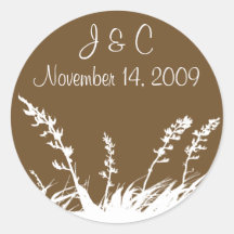 Personalized Garden Silhouette Envelope Seal Sticker