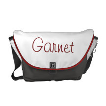 Personalized Garnet 01, January, Birthstone Courier Bags