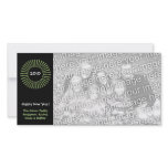 Personalized Geometric Fireworks New Year Custom Photo Card