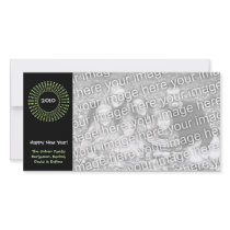 Personalized Geometric Fireworks New Year Custom Photo Card