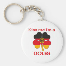 Personalized German Kiss Me I'm Doles Keychains