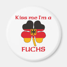 Personalized German Kiss Me I'm Fuchs Magnets