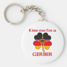 Personalized German Kiss Me I'm Gerber Keychain