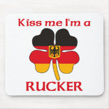 Personalized German Kiss Me I'm Rucker Mouse Pads