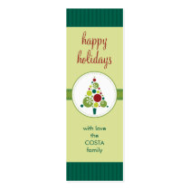 PERSONALIZED GIFT TAG :: modern spotty tree AP5