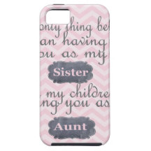 Personalized Gifts for Sister or Aunt iPhone 5 Cover