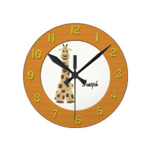 Personalized Giraffe Wall Clock