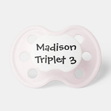 Personalized Girl Triplet Pacifier