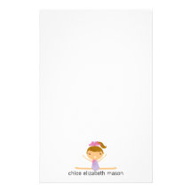 Personalized Girly Girl Gymnastics Stationery