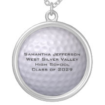 Personalized Golf Ball Sports Pendant Necklac