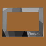 Personalized Grey Abstract Picture Frame magnetic frames