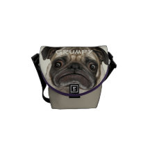 Personalized Grumpy Puggy Courier Bag