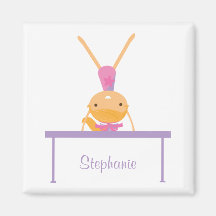 Personalized gymnastics balance beam kids magnet