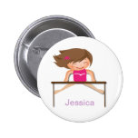 Personalized GYMNASTICS Girl Bars Gifts Buttons