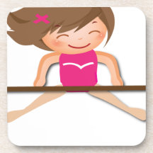 Personalized GYMNASTICS Girl Bars Gifts Drink Coasters