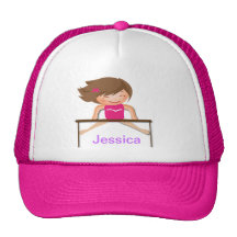 Personalized GYMNASTICS Girl Bars Gifts Trucker Hats