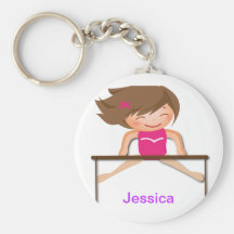 Personalized GYMNASTICS Girl Bars Gifts Key Chain