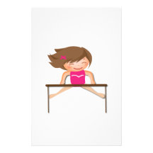 Personalized GYMNASTICS Girl Bars Gifts Stationery Paper