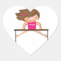 Personalized GYMNASTICS Girl Bars Gifts Sticker