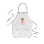 Personalized gymnastics split girl's kids apron