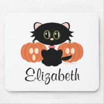 Personalized Halloween Black Cat Mousepad mousepads