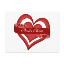 Personalized Happy Mother's Day Heart Mom Postcard