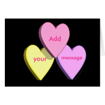 Personalized Heart Candy Card (black)