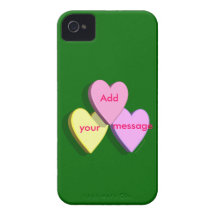 Personalized Heart Candy Custom Message Skin Case-Mate iPhone 4 Cases